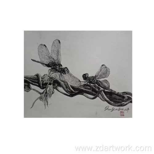 Pen painting creation "fly"